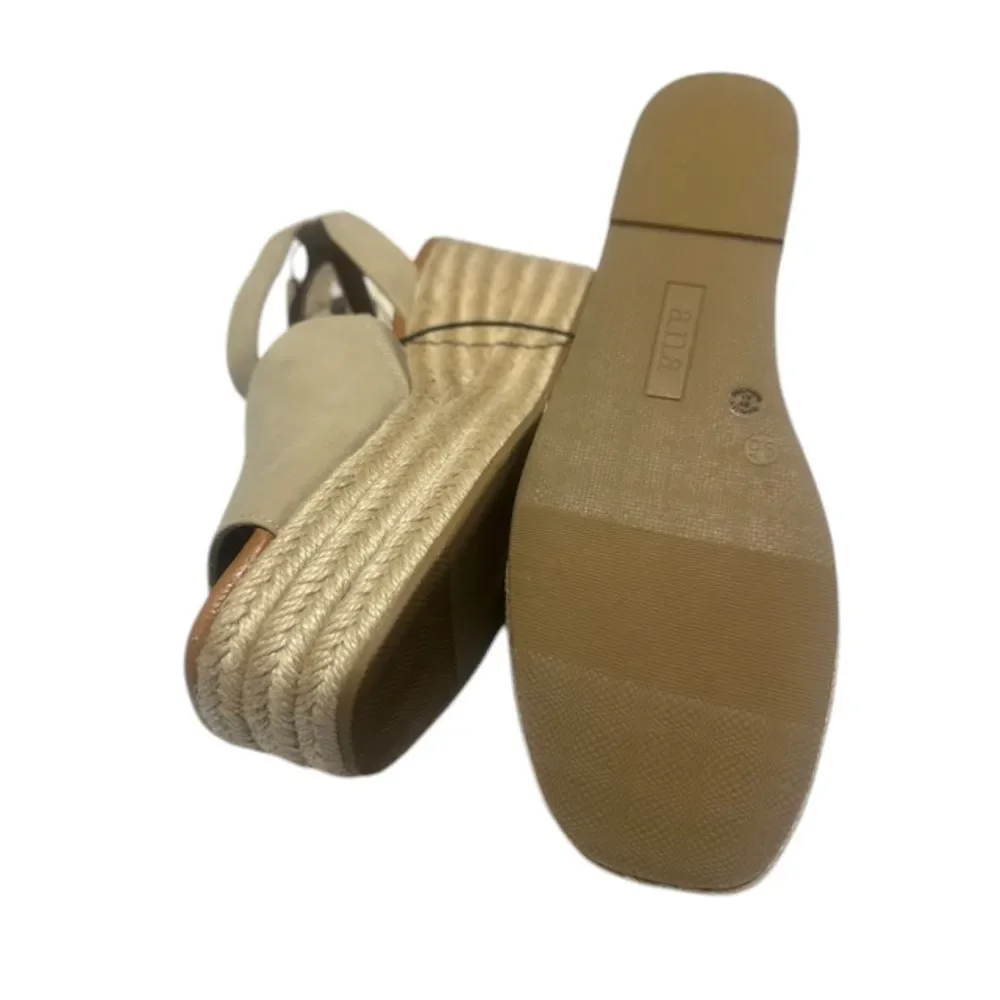 a.n.a Laskie Stone Espadrille Platform Wedge Sandal Ankle Strap Summer Shoes 9.5